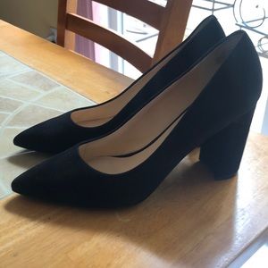 Nine West - Black Suede Heels, Size 9